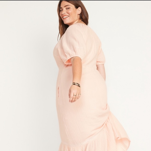 Old Navy | Dresses | Nwt Old Navy Pheasant Crinkle Crepe Maxi Swing Dress  Size Xxl | Poshmark